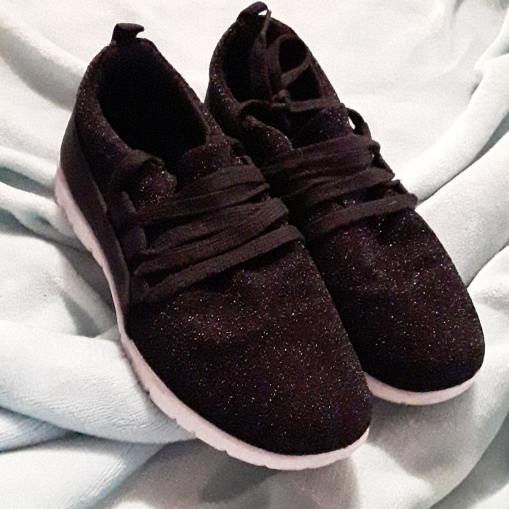 Sparkly black sneakers